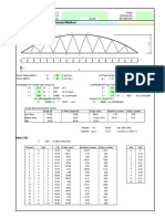 Truss Analysis Using Finite Element Method: Input Data & Design Summary