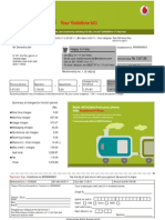 Vodafone bill details for Rs 1347.86 payment