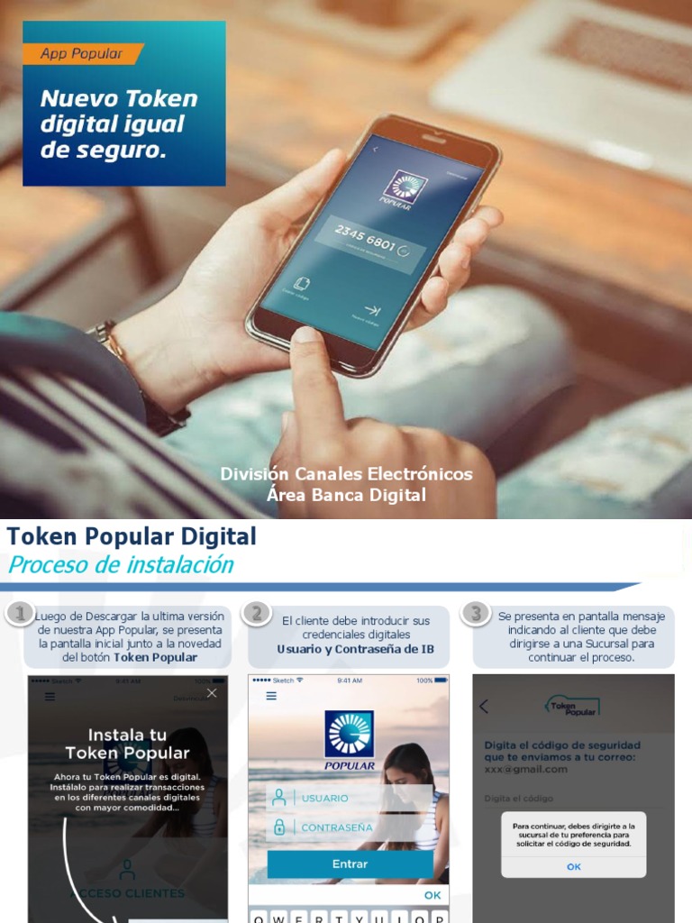 Guia Intalacion Token Popular Digital | PDF | Aplicación movil ...