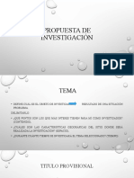 PROPUESTA DE INVESTIGACIÓN Sep21