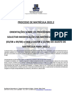 CRONOGRAMA E ORIENTAÇÕES - AJUSTE DE MATRICULA 22.2 v.1