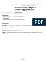 Mechanical and Microstructure Analysis of Sustainable Concrete Using Paper Waste