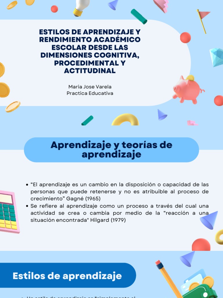 Estilos de Aprendizaje y Rendimiento Academico Escolar | PDF ...