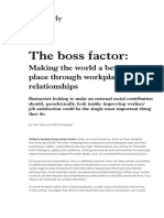 The Boss Factor Making The World A Better Place Through Workplace Relationships F
