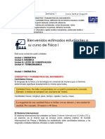 Semana 1 Conceptos y Parámetros Del Movimiento