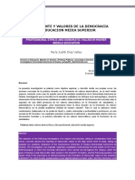 Ética Docente Y Valores de La Democracia en Educacion Media Superior