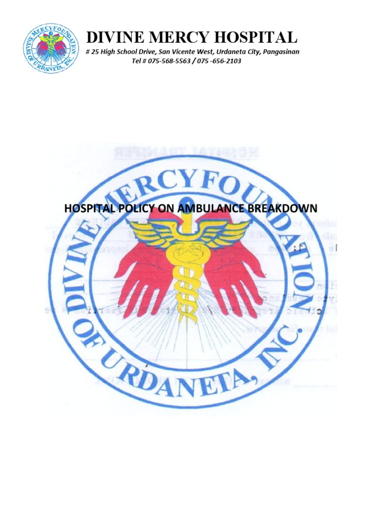 Divine Mercy Hospital Hospital Policy On Ambulance Breakdown PDF