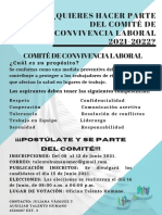 Convocatoria Comité Convivencia Laboral.