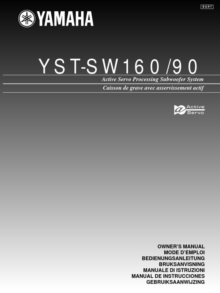Yamaha YST-SW160 Subwoofer Manual | PDF | Ac Power Plugs And Sockets ...
