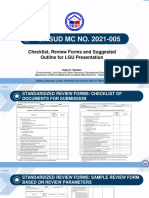 04 Checklist, Review Forms and Suggested Outline For LGU Presentation
