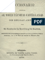 Diccionario Manual de Voces Tecnicas Castellanas de Bellas Artes 847089