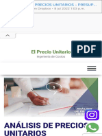 Análisis de Precios Unitarios - Presupuestos de Obra