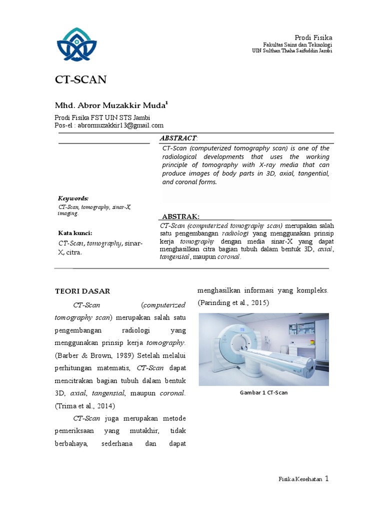 Fungsi dan Keamanan CT-Scan | PDF