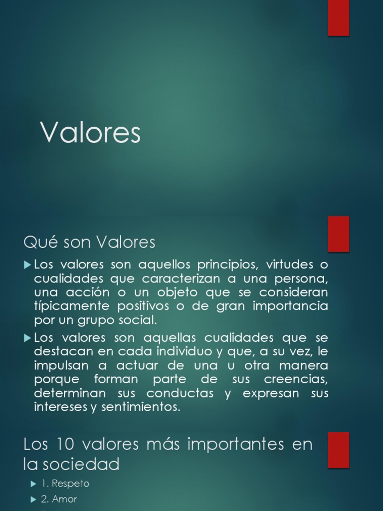 Valores | PDF | Crecimiento personal y profesional