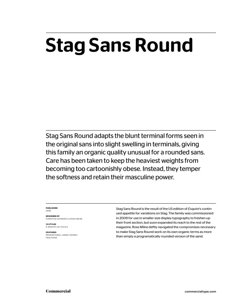 Stag Sans Round: Commercial | PDF | Languages Of Europe | Printing