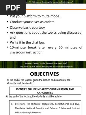 Presentor-Philippine Army Organization and Capabilities