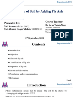 Stabilization of Soil by Adding Fly Ash 