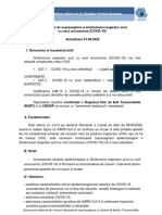 Metodologia de Supraveghere a COVID 19 Actualizare 01.08.2022