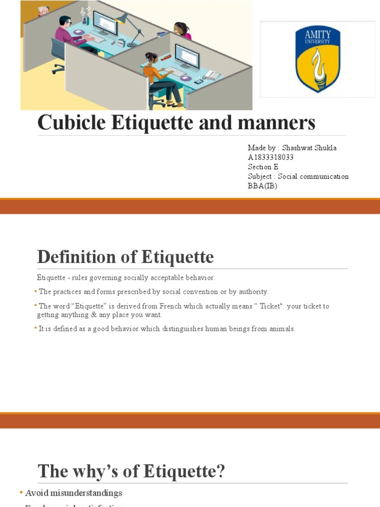 Cubicle Etiquette Guidelines 2019 | PDF