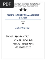 Super Market Management System Project (Manu Atri)