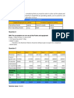 Balance Sheet: With The Assumption We Can Use All The Plants and Equipment