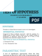 Week 1. Test of Hypothesis