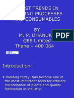 Latest Trends in Welding Processes and Consumables BY M. P. Dhanuka GEE Limited Thane - 400 064