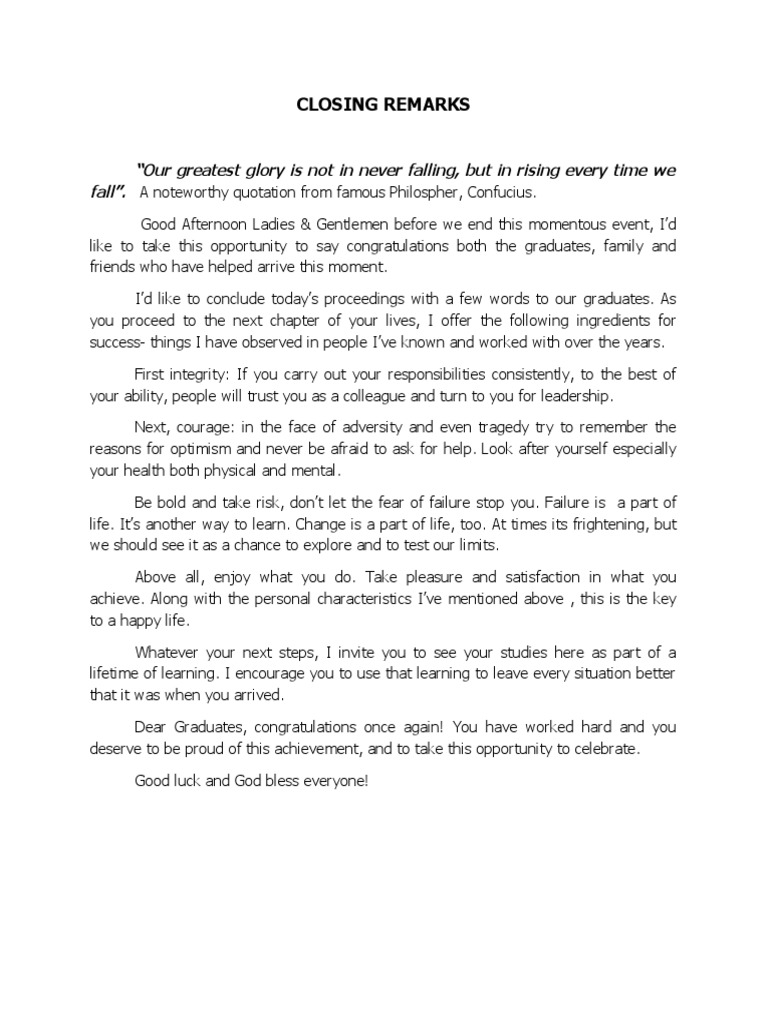 CLOSING REMARKS PDF