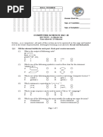 Computer Science Ssc-Ii: Answer Sheet No.