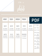 Modern Stickers Print-Friendly Blank Lesson Plan Calendar