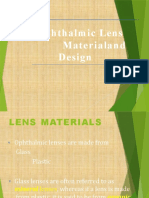 Ophthalmic Lens Materialand Design