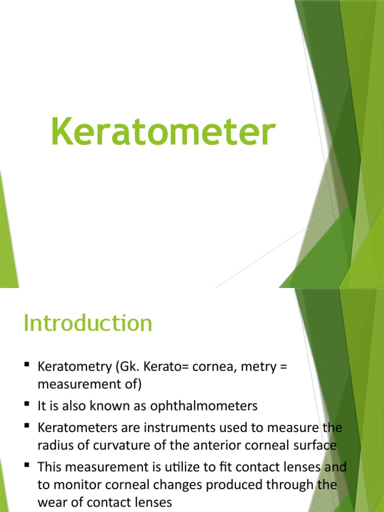 Keratometer PDF Radiation Glass Engineering And
