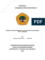 Adrianto Prasetyo Widodo - Proposal Pelatihan Online Prenuership Di Era New Normal