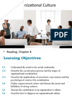 Organizational Culture: Reading: Chapter 8