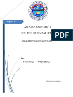 Hawassa University College of Social Sciences: August 2022
