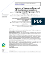 Antecedents of Tax Compliance of Small Business Enterprises: A Developing Country Perspective