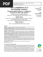 Tax Compliance in A Developing Country: Understanding Taxpayers ' Compliance Decision by Their Perceptions