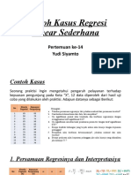 Contoh Uji Regresi Linier Sederhana