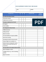 Emergency Response Equipment Inspection Checklist - Monthly