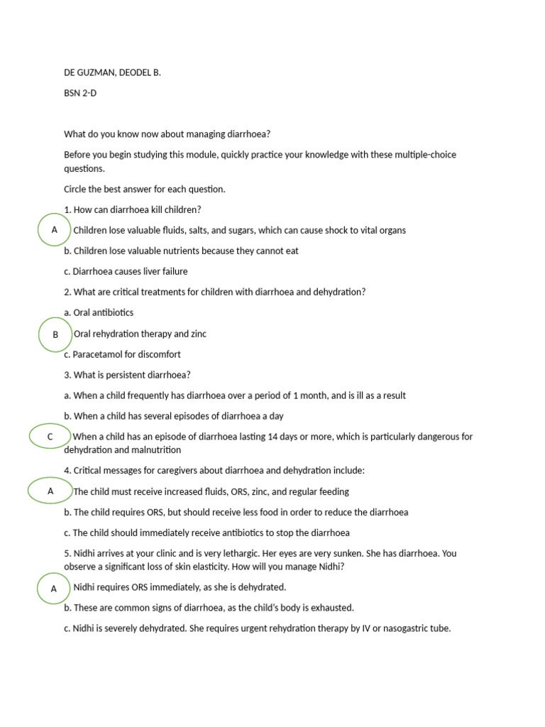 Imci Diarrhea PDF Diarrhea Breastfeeding