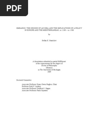 Embargo The Origins Of An Idea And The Implications Of A Policy In