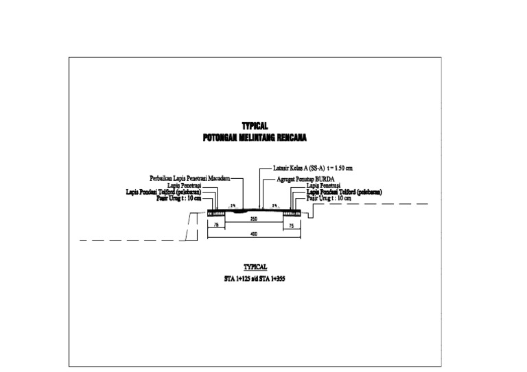 Potongan Melintang Aspal | PDF