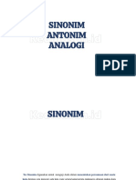 TIU - Sinonim, Antonim, Analogi