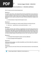 Decision Support Models Exercises - Heuristics and Biases