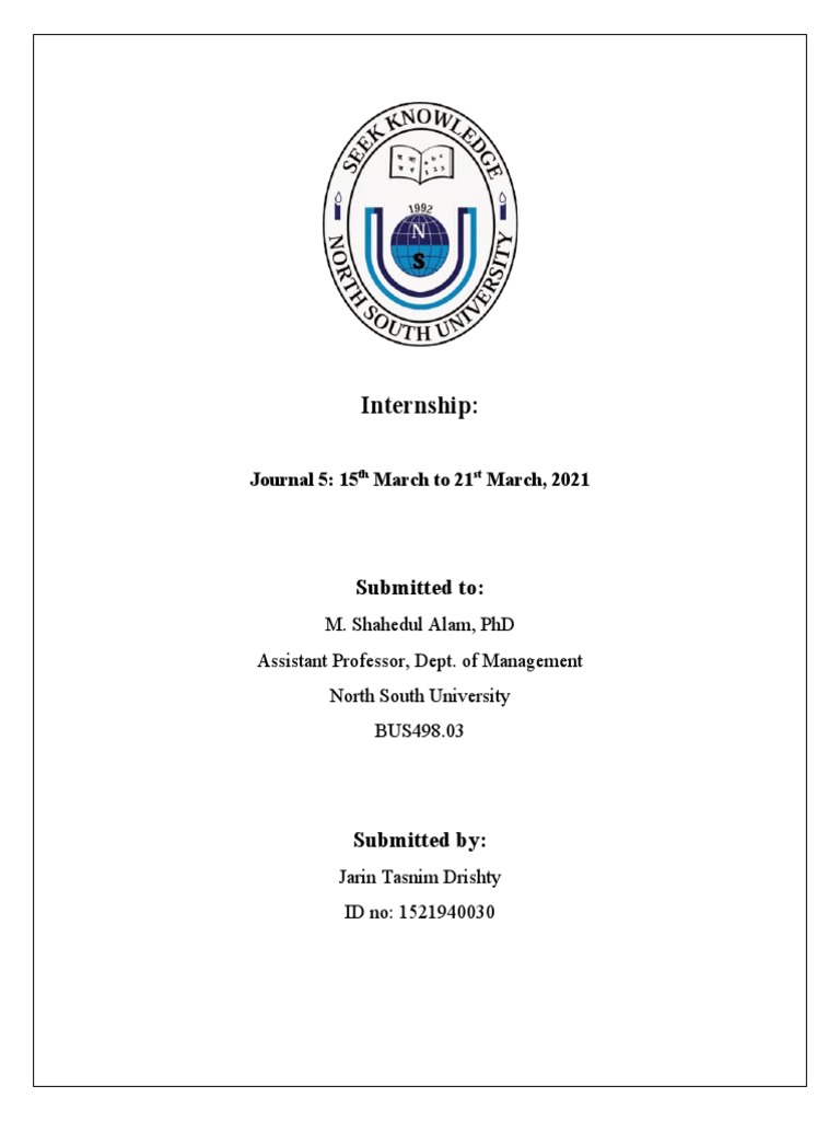 Internship:: Submitted To | PDF
