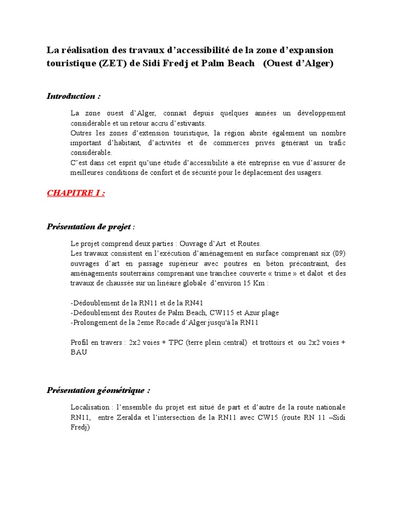 La Réalisation Des Travaux D | PDF | Infrastructure | Secteurs de l ...