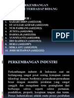 Dampak Perkembangan Teknologi Terhadap Bidang Industri