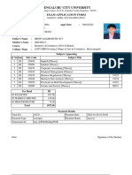 Bengaluru City University: Exam Application Form