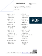 Multiplying and Dividing Functions