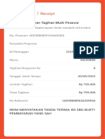 Receipt: Struk Pembayaran Tagihan Multi Finance